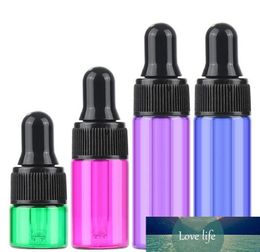 Fast Delivery 1000pcs/lot 1ml 2ml 3ml 5ml Mini Glass Dropper Bottles Essential Oil Mix Colour Small Glass Vials With Pipette