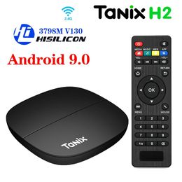 H1/H2 Tanix Android 9.0 2GB 16GB Hisilicon Hi3798M V110 2.4G WiFi 4K 미디어 플레이어 X96Q T95 TV Box