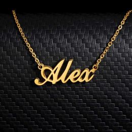 Nameplate Necklace Custom Name Necklace Personalised Jewellery Handmade for Women Nameplate Pendant Necklaces Women Best Friend