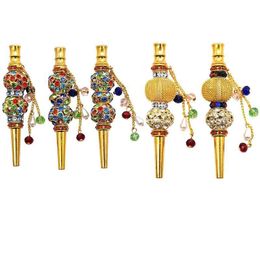 Factory price Fashion Handmade Inlaid Jewelry Alloy Hookah Mouth Tips Shisha Chicha Filter Tip Hookah Mouthpiece