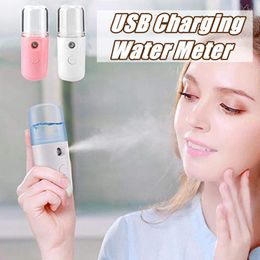 Portable Mini Nano Mister Humidifier Cooling Mist Face Humidifier Sprayer Facial Device USB Rechargeable Skin Care Tools