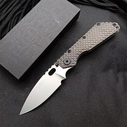 High End SMF Tactical Folding Knife D2 Drop Point Stone Wash Blade TC4 Titanium Alloy Handle EDC Pocket Knives EDC Gear