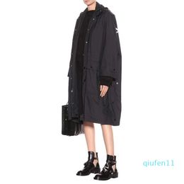 Fashion-18SS B1CJ Letter Logo Long Trench Coat Retro Street Comfortable Lo And Women Lover Black Windproof Jacket Coat HFSSJK040