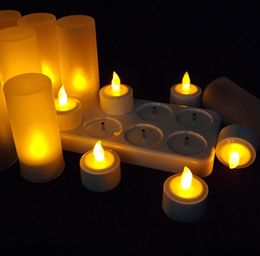 12pcs/set led flameless candle wedding home decoration candles rechargeable candles for Christmas party