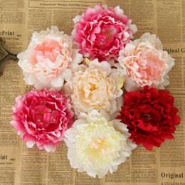 New Artificial Flowers Silk Peony Flower Heads Party Wedding Decoration Supplies 12cm Simulation Fake Flower Head Home Decoration BH4011 TYJ