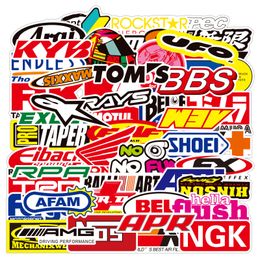 50 PCS Mixed Car Stickers Motorcycle Logos waterproof For Skateboard Laptop Fridge Helmet Pad Bicycle Bike PS4 Notebook Guitar PVC Decal