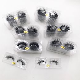 5D faux mink lashes with clear tray soft mink eyelashes Customised private label strip false eyelash vendor