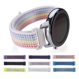 10 Colours 20mm Nylon Strap for Huami GTR Samsung Galaxy Watch Active Loopback Strap Smart Watch Strap Buckle Watchband Bracelet