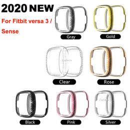 Crystal Protective Case For Fitbit Versa 3/Sense Watch Shell Cover Screen PC Protector Waterproof Anti Shock Bumper wholesale Hot