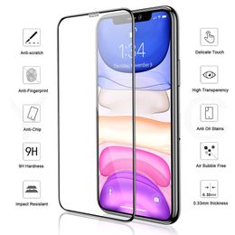 9H hardness Tempered Glass Full Coverage Anti Scratch Screen Protector for iPhone 6 6S 7 8 Plus iPhone X XS MAX XR iPhone 11 Pro max