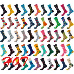Fashion happy print socks Fruit rhombus pattern women mens socks Stockings Hosiery