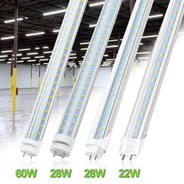 T8 1.2m Led Tubes Light 28W 60W Dual double Rows SMD 2835 4FT 1200mm Led Fluorescent Tube Lamp Cold White AC 85-265V