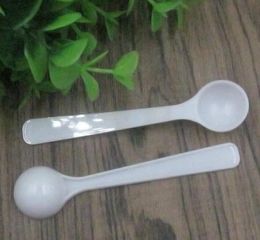1g Professional Plastic 1 Gramme Scoops/Spoons For Food/Milk/Washing Powder White Clear Measuring Spoons#39108