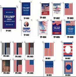 Trump Flag 30*45cm President Garden Flags Keep America Great Banners Single Sided US Election Patriotic Decoration Biden Banner GGA3686