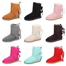 2020 Women boots Classic Australia Short Mini Ankle Knee Tall designer boots Bailey Bow men winter snow booties 36-41 Keep Warm New Arrival
