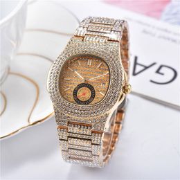 Top brands 40mm Parrot watch diamond Gold watch luxury women and mens watches new fashion clock Relogio brand Wristwatches268D