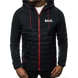 2020 men's designer jacket BALR casual sweater hooded zipper sweater hooded sports jacket men's stitching jacket cardigan European sizeS-XXL