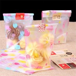 100 Pcs Baking Packege Plastic Packing Bag Translucent Candy Cookie Gift Bags Biscuit Snacks For Wedding Decor