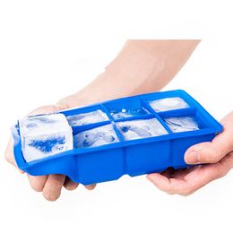 8 Grids Silicone Ice Cube Maker With Lid Candy Cake Pudding Chocolate Moulds Easy-Release Square Shaped Ice Cream Tools BH4110 TYJ