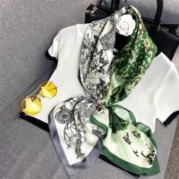 New custom fabric high quality silk scarf, ladies and girls eye-catching decoration fashion custom scarf shawl 104842