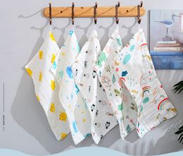 The latest 25X25CM size towel, 100 styles to choose from, six-layer cotton gauze wash face high-density bubble children towels