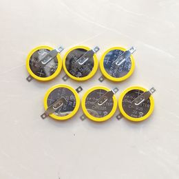 CR2025 3V Lithium Battery Coin Cell Batteries with Pins Tabs Horizontal Flat Mounting Type CR2025-1F2 for PCB Games 100pcs per lot