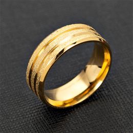 2021 New Fashion Rings Frosted Stainless Steel Size 7-11 Women Finger Rings Jewellery Women Ring Gift
