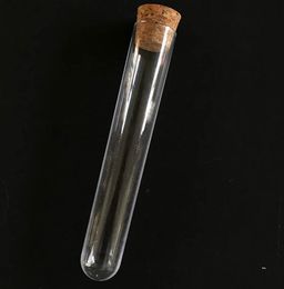 Plastic Test Tube With Cork Stopper 4-inch 15x100mm 10ml Clear ,Food Grade Cork Approved , All Size Available