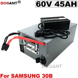 Powerful 60V 45AH E-Bike Lithium Battery for Samsung 30B cell Bafang 3000W Motor Rechargeable Electric bike battery 16S