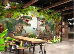 custom photo wallpaper 3d murals wall papers for living room Dream forest big tree scenery dinosaur children's room kids room mural decor