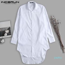 Hot Sale Unisex Women Dress Shirts White Sleeve Long Tops Hiphop Harajuku Man Casual Tee Camisas Hombre Mens Clothes