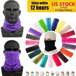 Estoque dos EUA, ciclismo Unisex Magic Head Face Máscara protetora Pescoço Gaiter Tubo Bandana Cachecol Lenço Boné Esportes ao ar livre