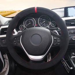 diy Custom Fit Steering Wheel Cover for BMW 2 Series F22 F23 F45 F46 2014-19/ 3 Series F30 F31 F34 F35 2012-19/ 4 Series F32 F33 F36 2014-19