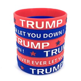 Trump Make America Great Again Silicone Wristband Rubber Sport Waterproof Wrist Band Trump Donald Supporter Bangle Custom Bracelet CY BH2123