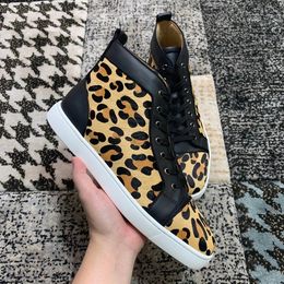 Buy Red Bottom Leopard Sneakers Online 