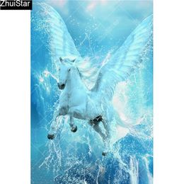 Full Square 5D DIY Diamond Painting "Pegasus" Embroidery Cross Stitch Mosaic Home Decor Gift CJ16