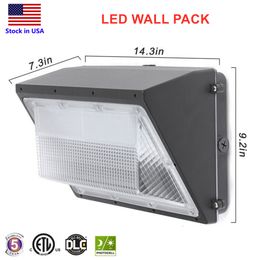 Outdoor LED Wall Pack Lamp 120W with Dusk-to-Dawn Photocell, Commercial and Industrial WallPack Fixture Light Daylights 5000K AC90-277V IP65