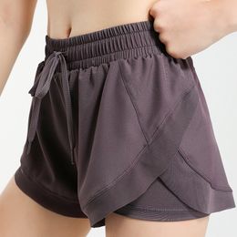 New breathable quick-drying sports shorts for women Summer Anti-exposure yoga shorts stretch slim running fitness pants