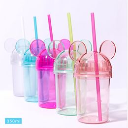 12oz 16oz BPA Free Kids Water Bottles Cute Women Girls Office Coffee Mug Bottle Tumbler