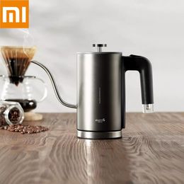 Xiaomi Deerma Electric Kettle Tea Coffee Pot Slender Spout Matte Texture Stainless Steel Kettle LED Heating Lamp 600ml