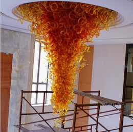 100% Hand Made Blown Glass Chandelier Red And Yellow Color Art Glass Modern Ceiling Decorative LED Light Source Fancy Chandelier Discount Pendant 100% Hand Made Blown Glass Chandelier Red And Yellow Color Art Glass Modern Ceiling Decorative LED Light Source Fancy Chandelier Discount Pendant