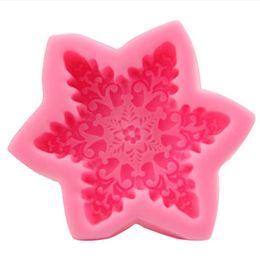 Snow Flake Shape Chocolate Candy Jllo Silicone Mould Cartoon Figre/cake Tools Soap Mould Sugar Craft Cake