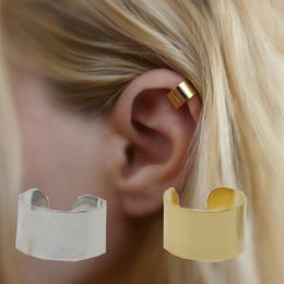 Clip Earrings Punk Gold Sliver Plated Charms Ear Clips Metallic Ear Wrap C Shape None Piercing Ear Cuff Earing Jewelry Wholesale