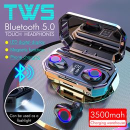 M12 TWS Bluetooth earphones 9D stereo Wireless earphones Touch Control 1200mAh With Dual Mic Sport Headset IPX7 Waterproof