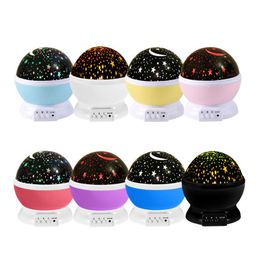 Night Light Projector Lamp Stars Starry Sky LED Projector Children Kids Baby Sleep Romantic Led Projection Lamp Party Decoration GGA3710-3