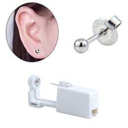Self Ear Piercing Unit Disposable Ear Stud Gun Kit Sterilized Ear Piercing Tool For Men and Women