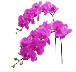 Fnize Falso Orchid Hastes massa Artificial Phalaenopsis Centerpieces Arranjo real toque de flores artificiais Plantas 38 polegadas