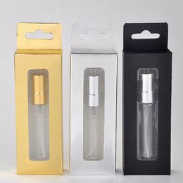 new 5ml packed perfume bottle high-end perfume packaging bottle press spray sample travel portable empty bottle