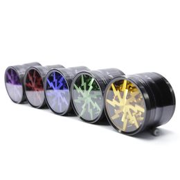 Smoking 4 herb grinders 63mm aluminium alloy crusher clear top window lighting grinder pieces vs sharpstone