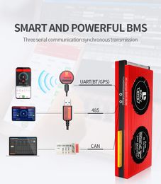 2022 lto batterie bms. LiFePO4 16S BMS 48V 120A 150A 200A Bluetooth 485 auf USB-Gerät CAN NTC UART togther Lion LTO-Batterien